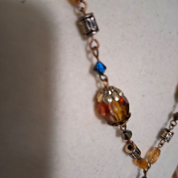 A Vintage Art Glass Women's Necklace Delicate Fairy Core Ethereal Romantic - Picture 4 of 13